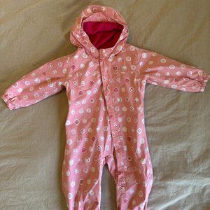 Toddler Girl Fleece-Lined Critter Jumper Rain Suit